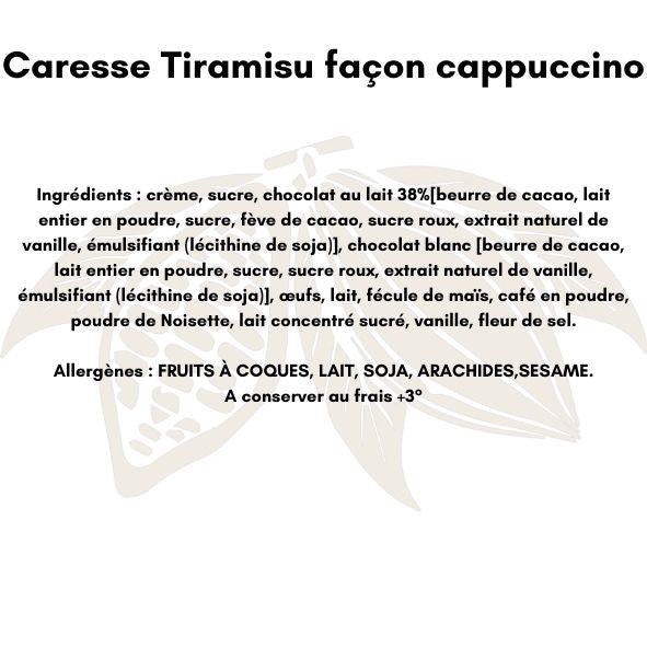 Caresse Tiramisu façon cappuccino